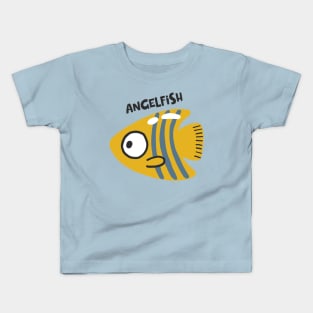 Cartoon Angelfish Illustration Kids T-Shirt